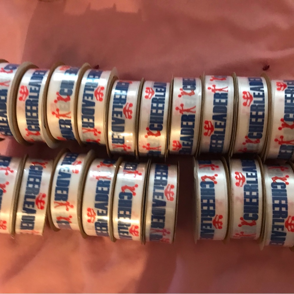 Lot 20 rolls Cheerleader Ribbon offray sport hair bows girl decorations